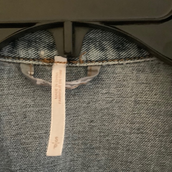 Free People Jean Jacket Distressed S - Picture 6 of 7
